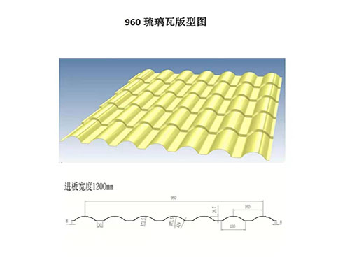 NS-007 960 glazed tile profile drawing